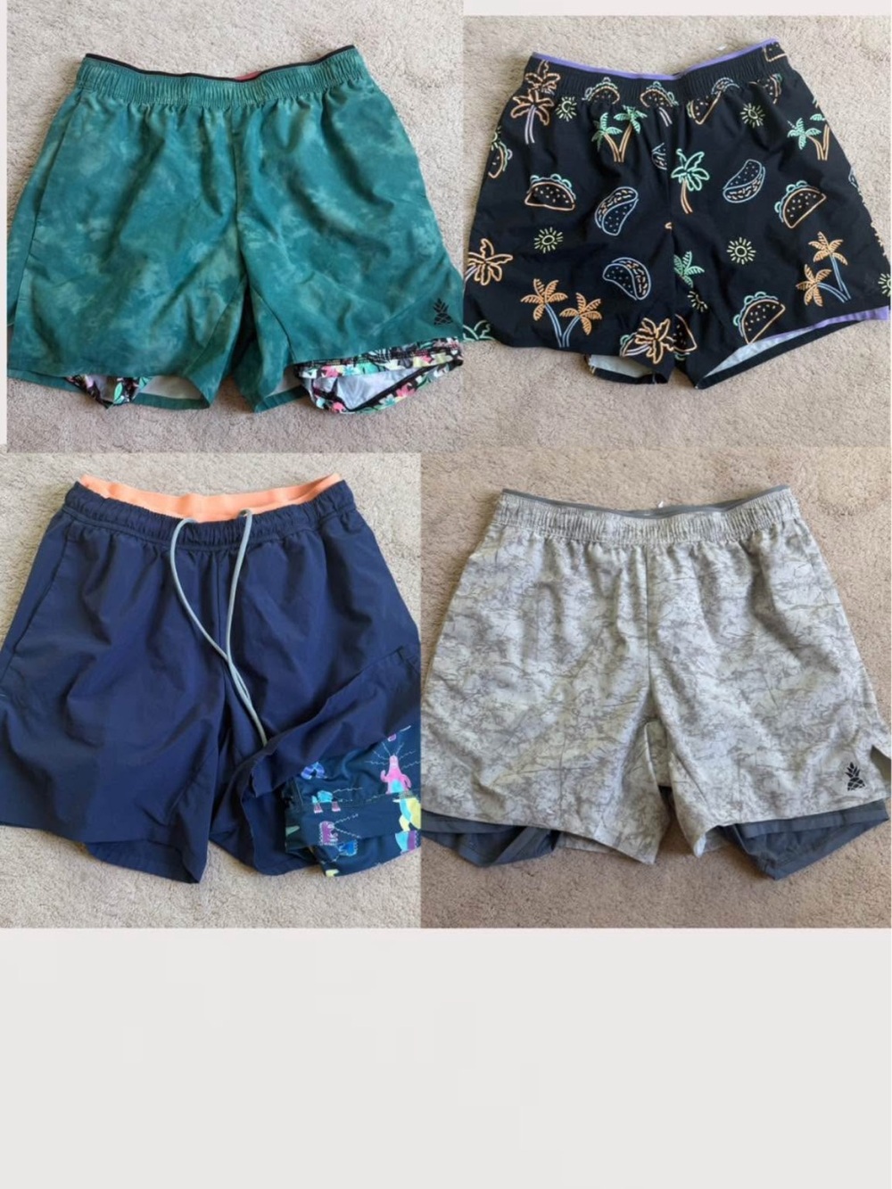 4 Pairs Chubbies Shorts